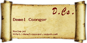 Demel Csongor névjegykártya