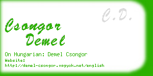 csongor demel business card